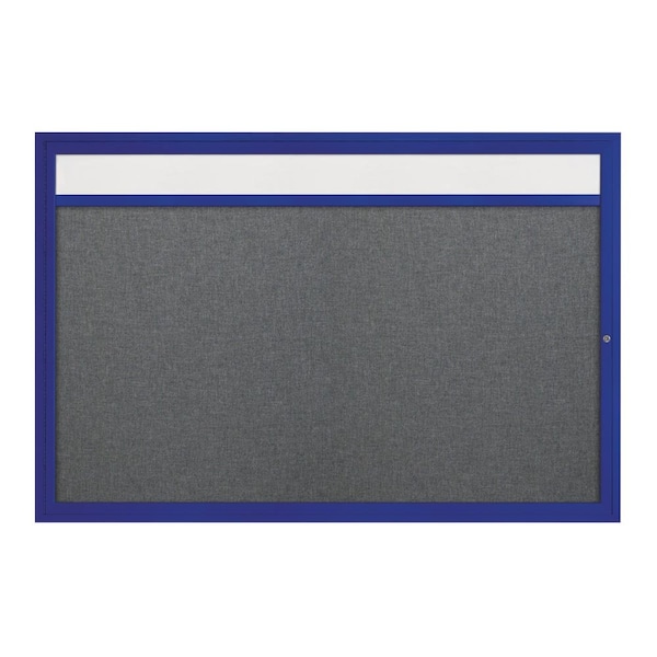 Slim Enclosed Corkboard, 36"x36", Black Alum Frame/Surf
